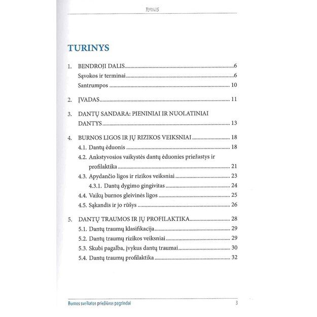 Burnos sveikatos priežiūros pagrindai 1
