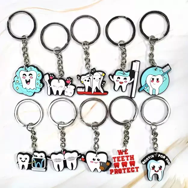  Raktų pakabukai dantų dekoracijos 