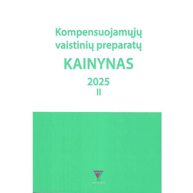 Kompensuojamųjų vaistinių preparatų kainynas 2025 II-as pusmetis