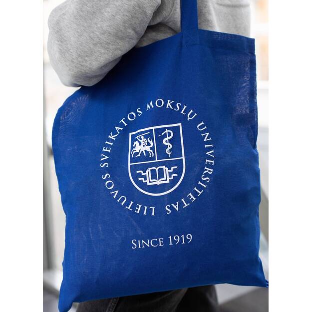 Drobinis maišelis su LSMU logotipu ( mėlynas)