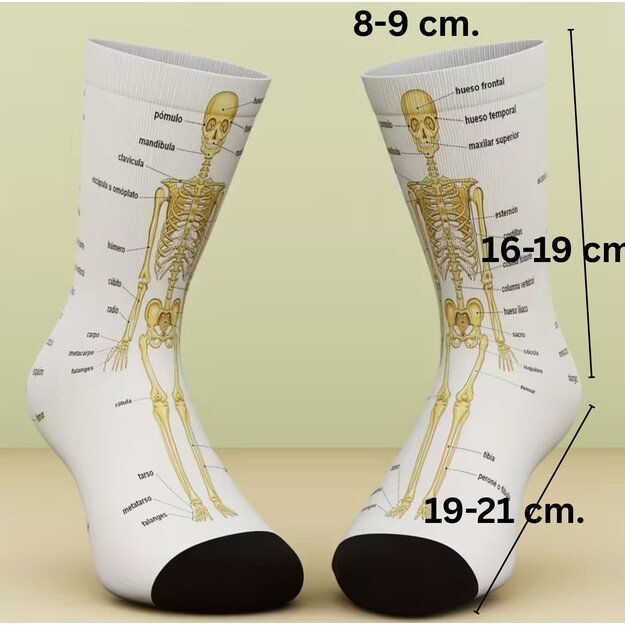 Kojinės su skeleto atvaizdu
