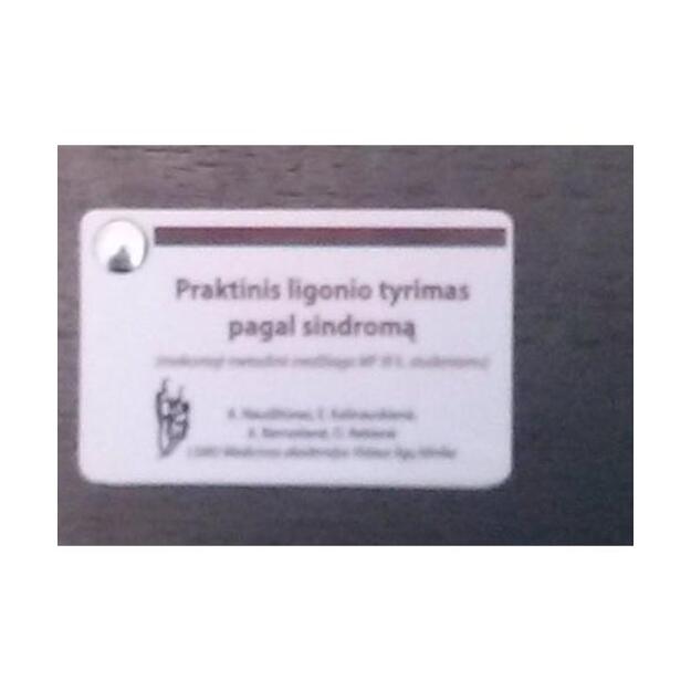 Praktinis ligonio tyrimas pagal sindromą 