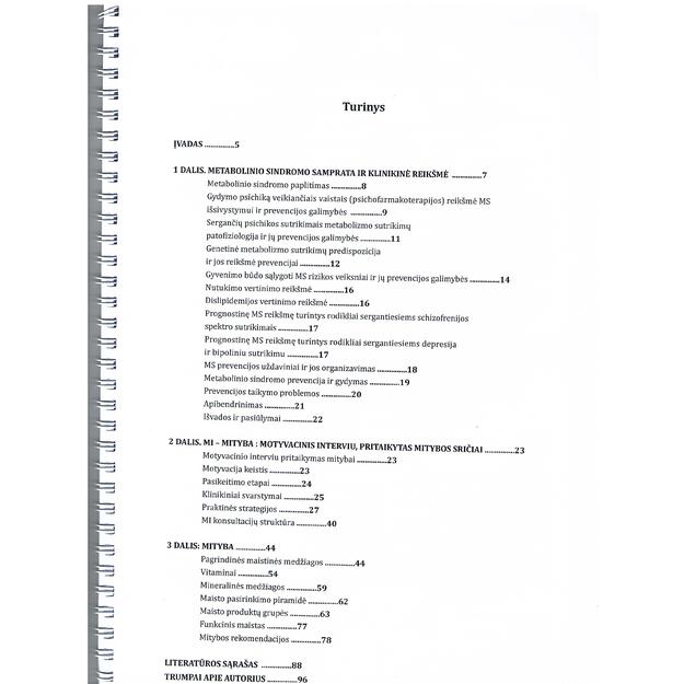 Metabolinis sindromas ir jo prevencija sergant psichikos sutrikimais