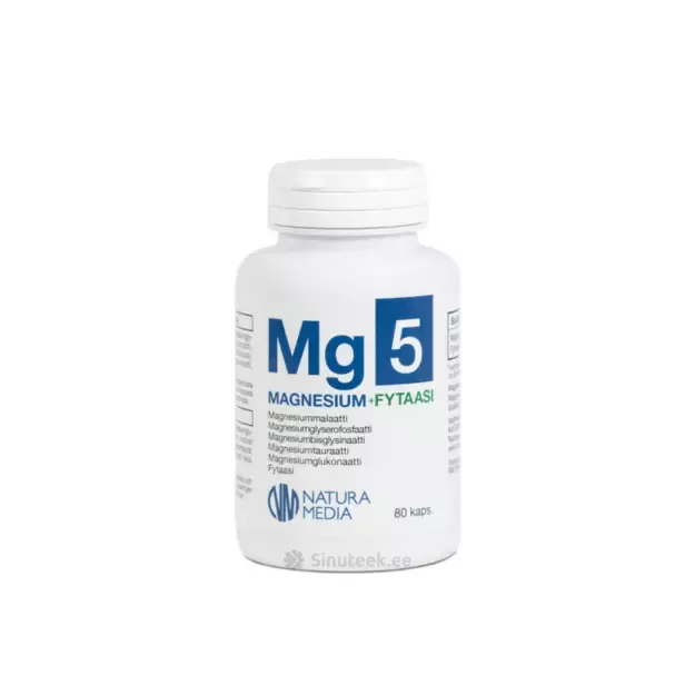 Natura Media Mg5 Magnesium + PHYTASE, 60