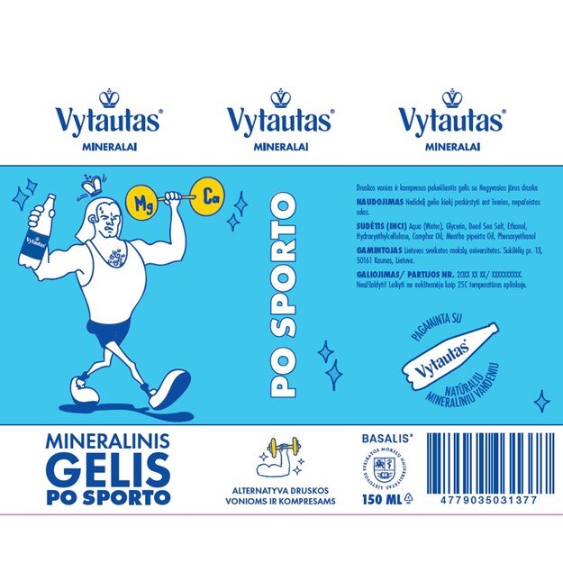 VYTAUTAS® mineralinis gelis po sporto  1