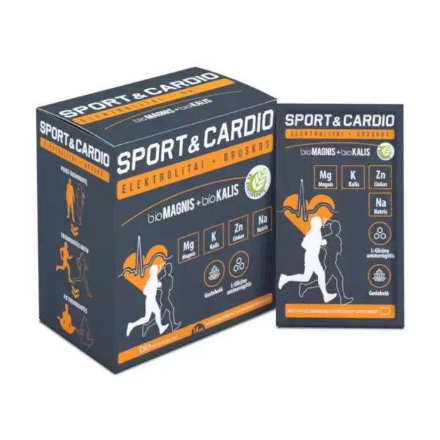 SPORT&CARDIO BIOMAGNIS + BIOKALIS (LT-EKO-001), 14 pakelių