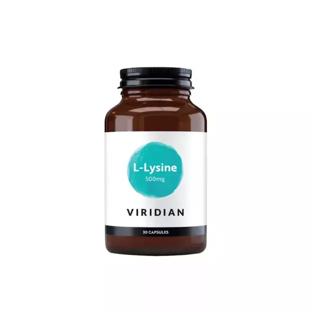 VIRIDIAN L-LYSINE, 500 MG, 30 kapsulių