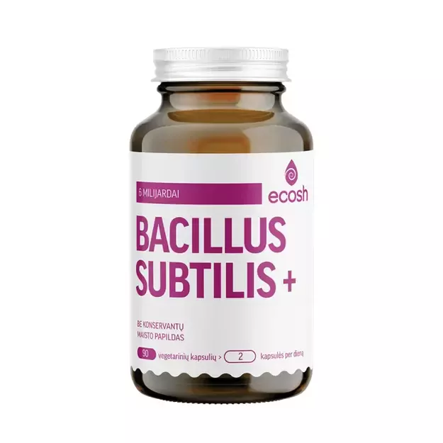 ECOSH BACILLUS SUBTILIS PLIUS, 90 kapsulių