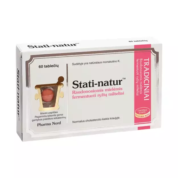 PHARMA NORD STATI-NATUR, 2,5 MG, 60 tablečių