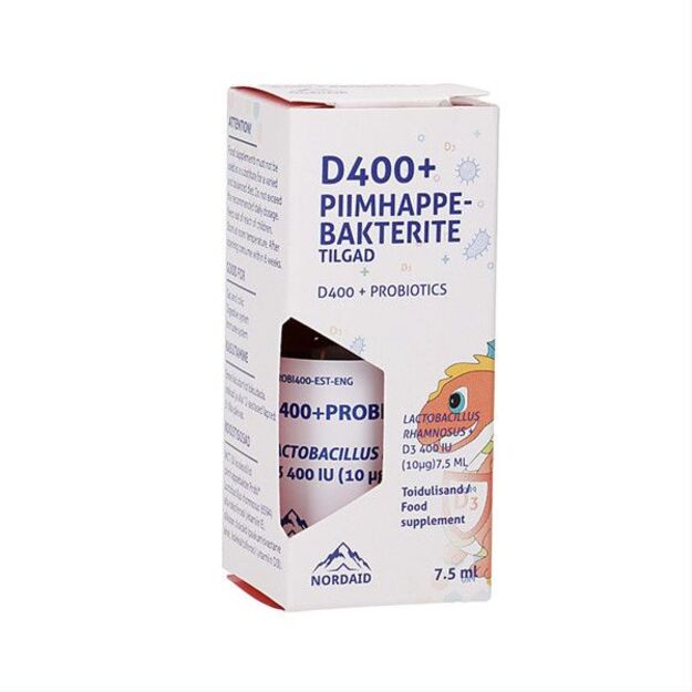 NORDAID D400 BABIES MCT. Purškiamas vitaminas D3 su kokosų aliejumi.